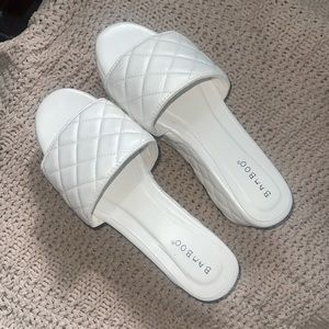 White Wedge Sandals